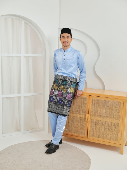 Baju Melayu Cekak Musang - Sky Blue