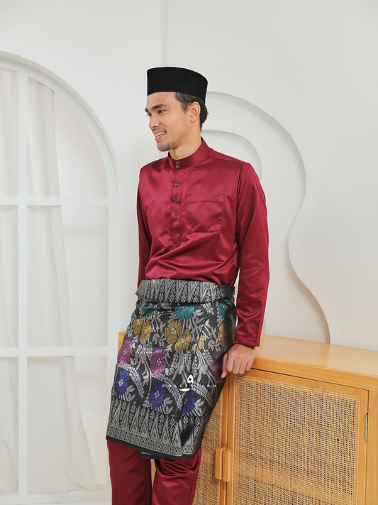 Baju Melayu Cekak Musang - Maroon