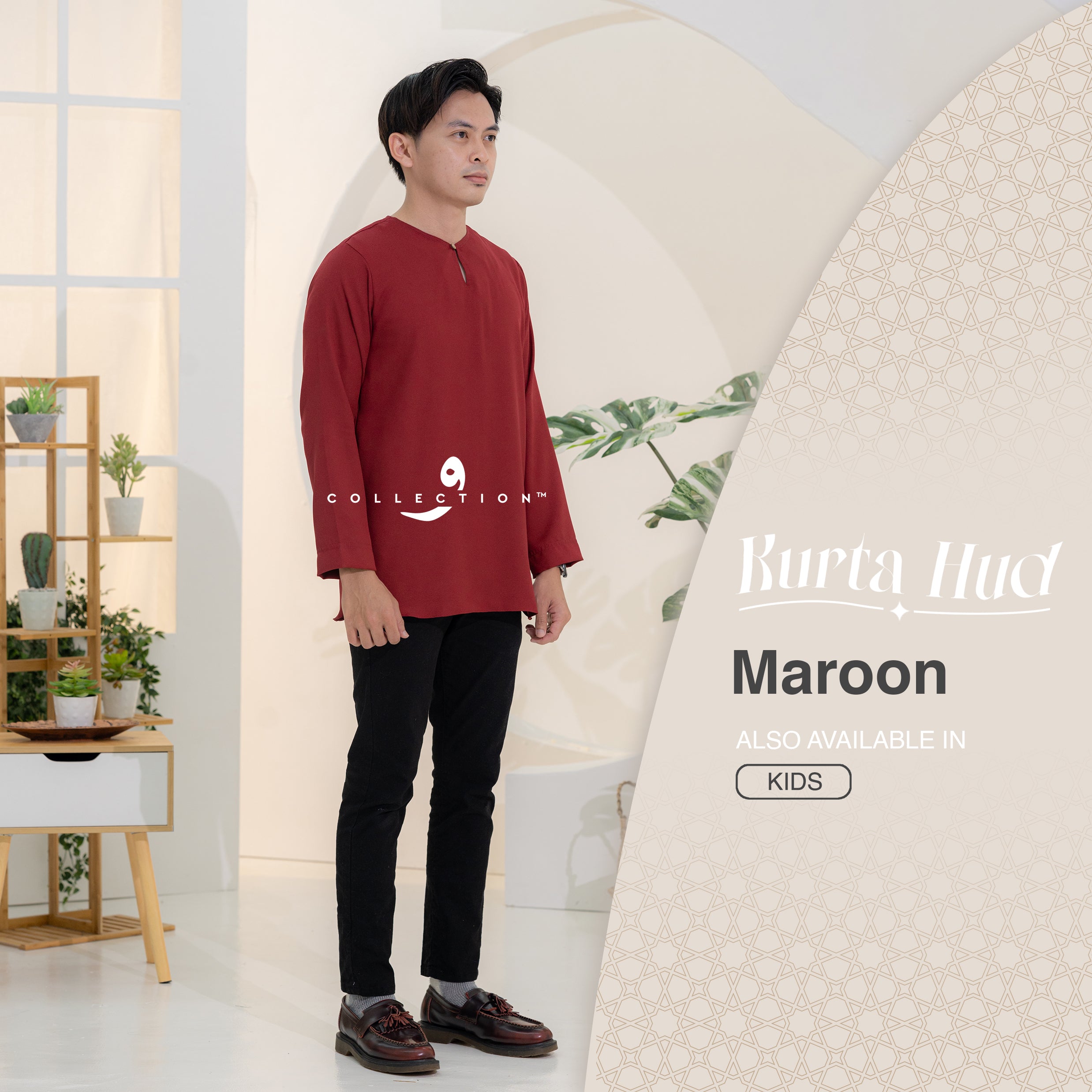 Kurta Hud - Maroon