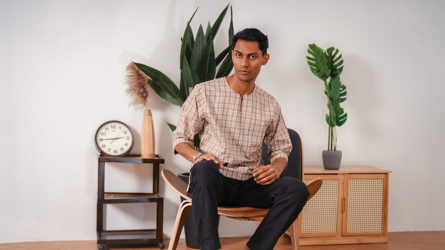 Kurta Harun - Checkered German Cotton