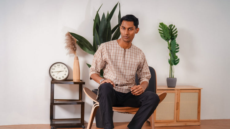 Kurta Harun - Checkered German Cotton