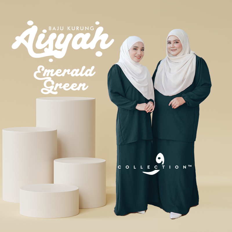 Kurung Aisyah - Emerald green