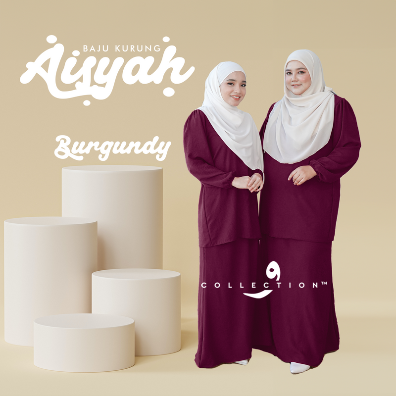 Kurung Aisyah - Burgundy