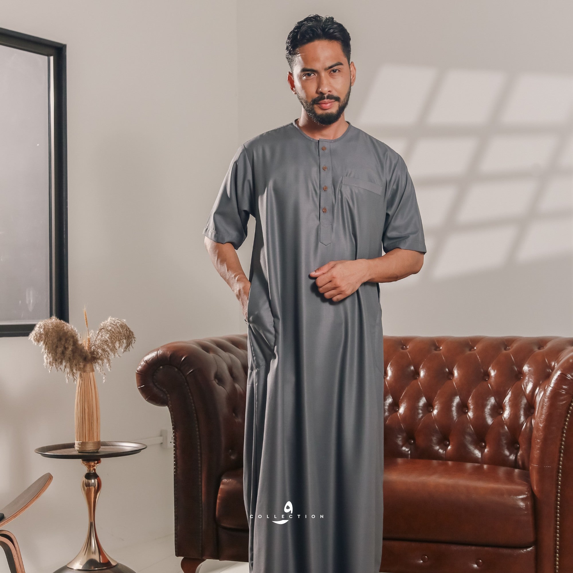 Jubah Uthman - Gray