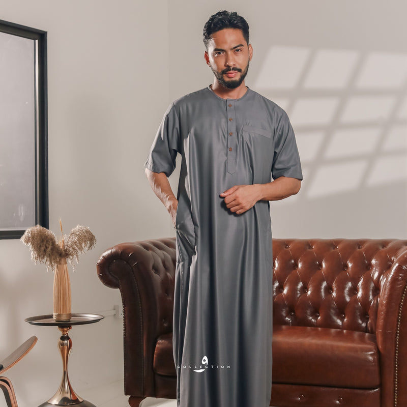 Jubah Uthman - Gray