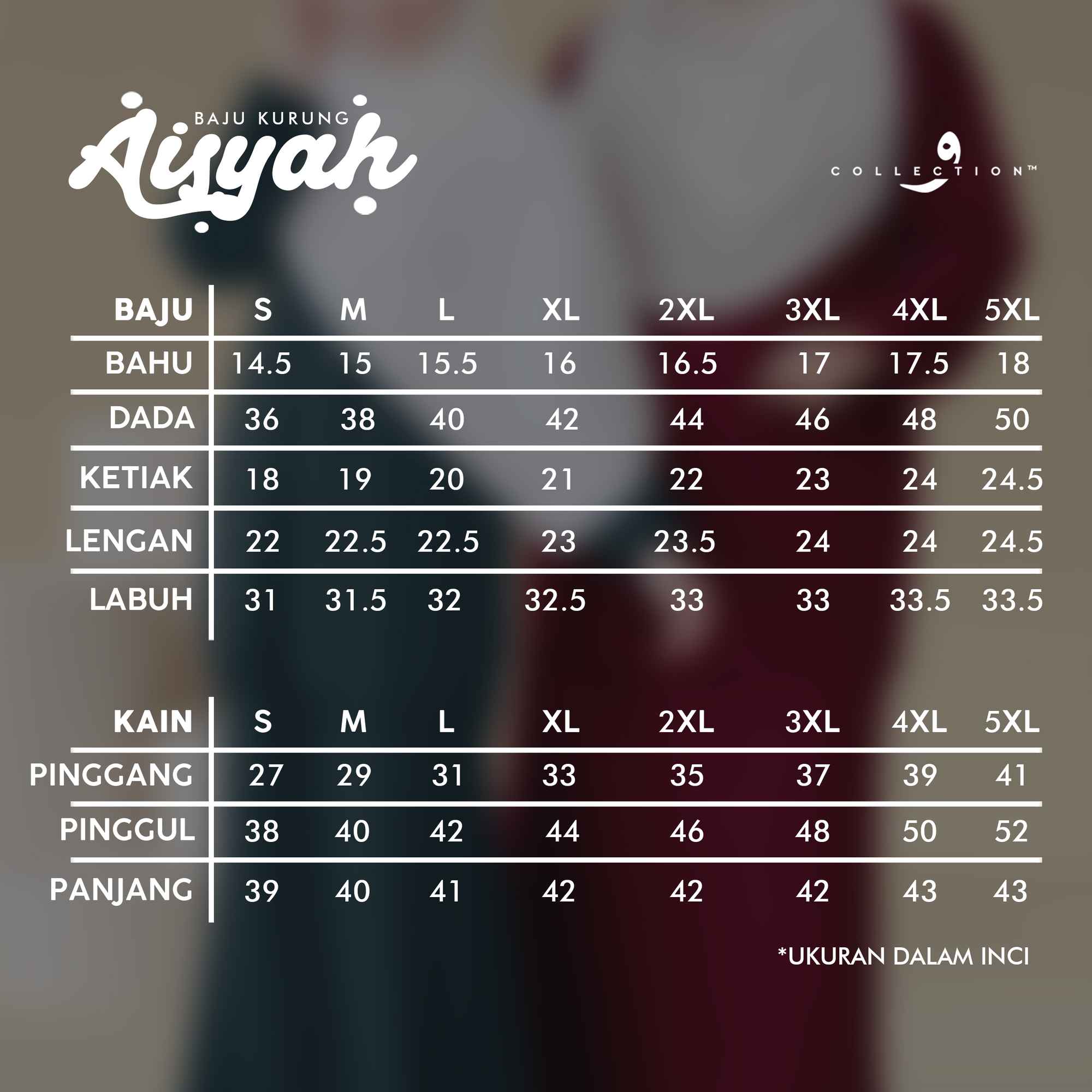 Kurung Aisyah - Maroon