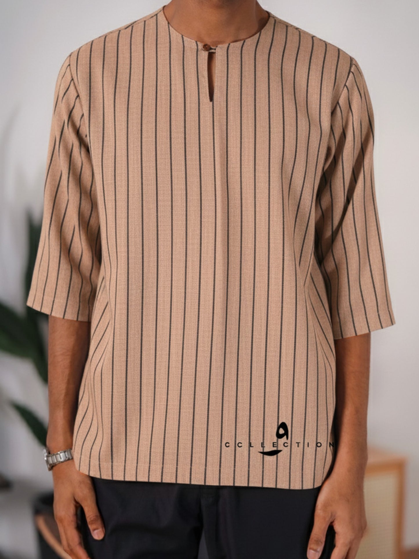 Kurta Ishak Linen - Nude