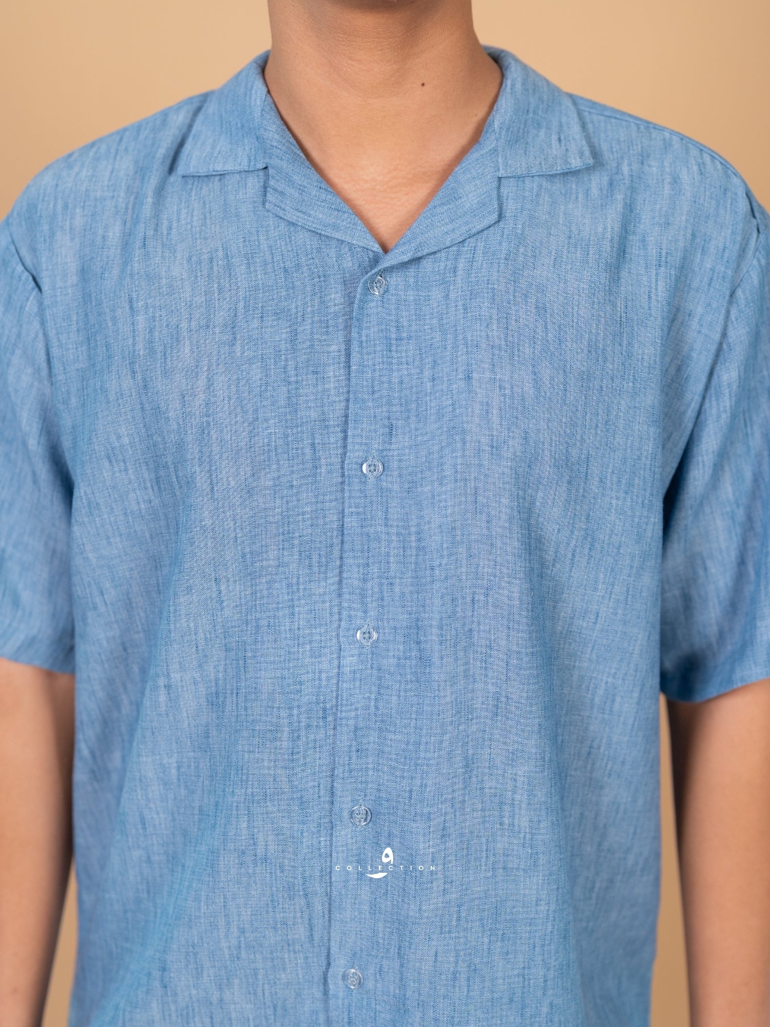 Kemeja Urban Linen - Denim Blue