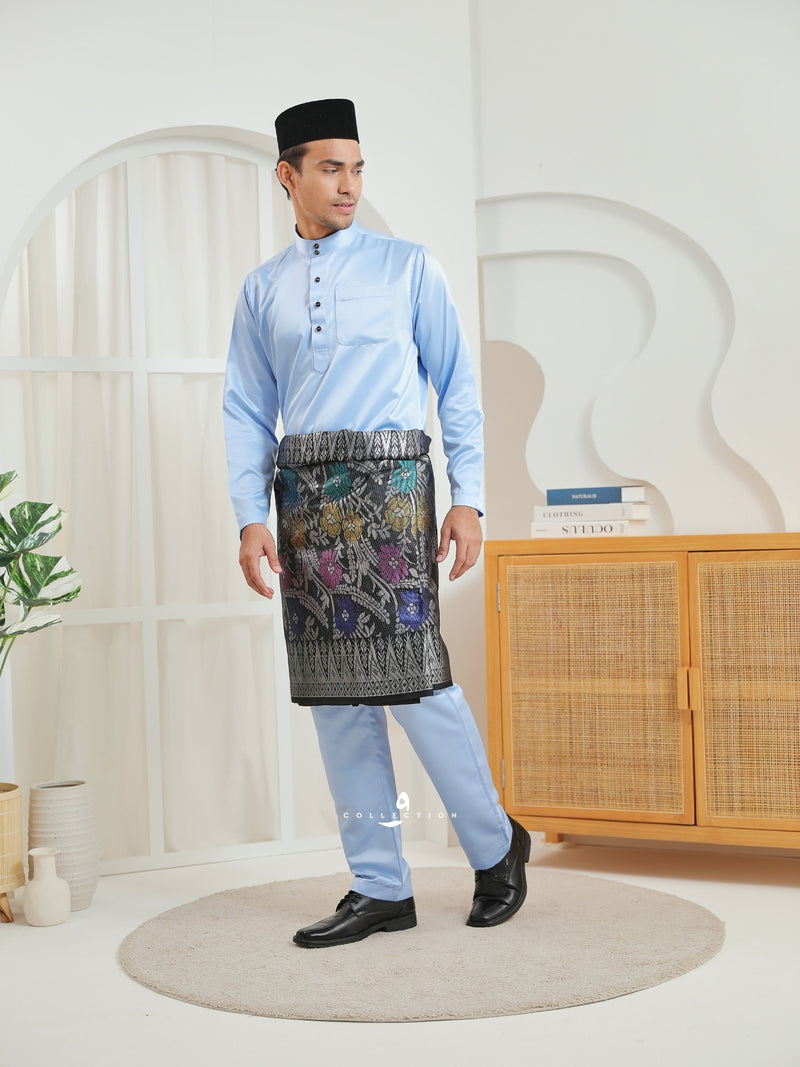 Baju Melayu Cekak Musang - Sky Blue