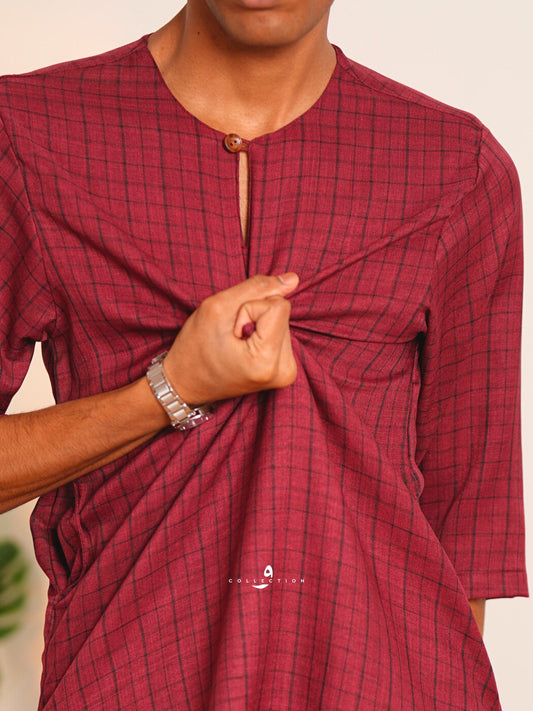 Kurta Shuib - Burgundy