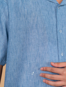 Kemeja Urban Linen - Denim Blue