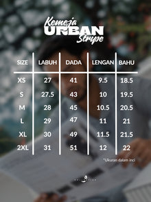 Kemeja Urban Stripe - Leaf Green