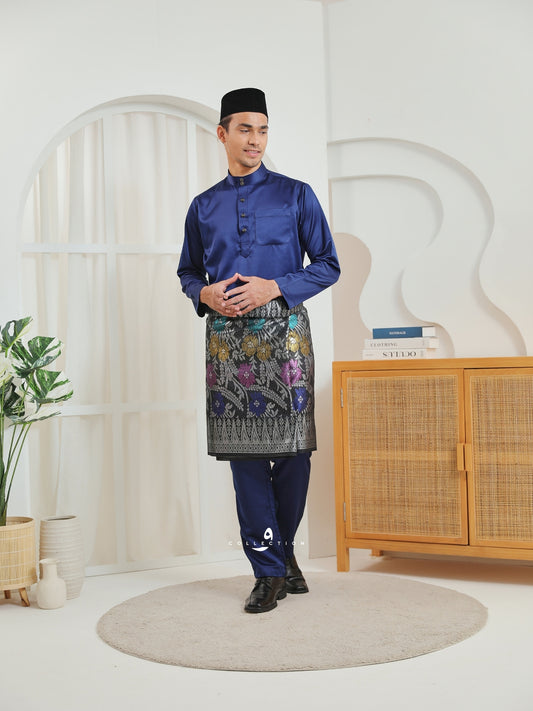 Baju Melayu Cekak Musang - Navy Blue