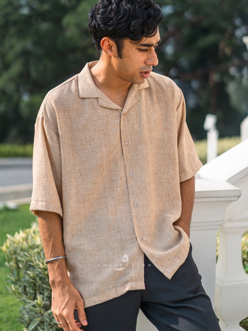 Kemeja Urban Linen - Nude