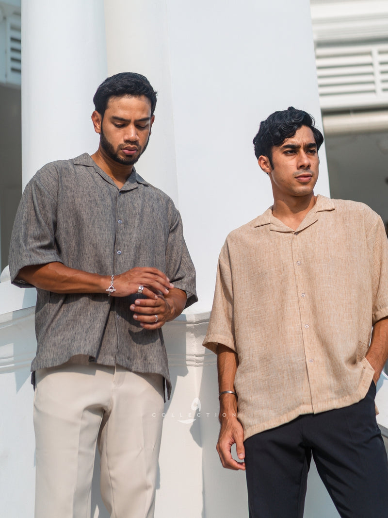 Kemeja Urban Linen - Stone