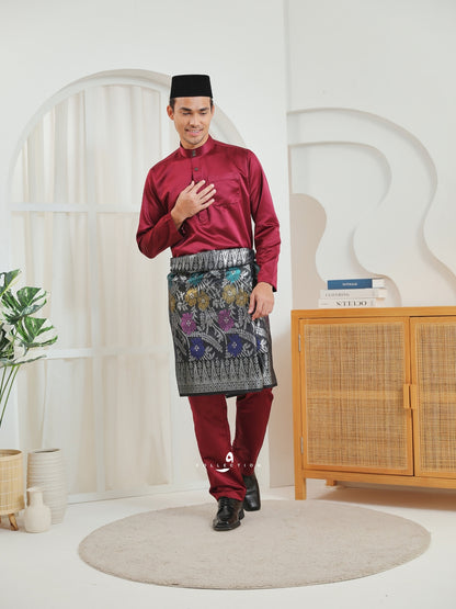 Baju Melayu Cekak Musang - Maroon