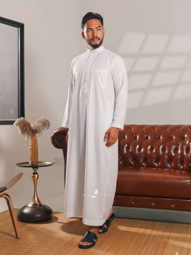 Jubah Abu Bakar - White