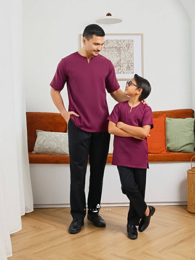 Kurta Soleh - Burgundy