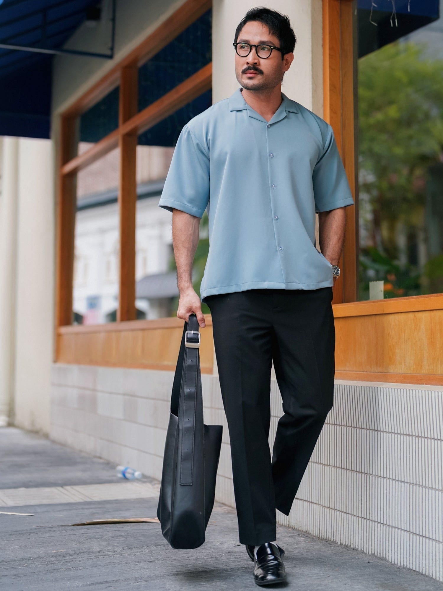 Kemeja Urban - Ash Blue