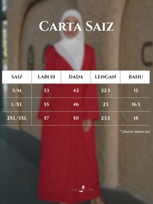 Jubah Ayra - Maroon