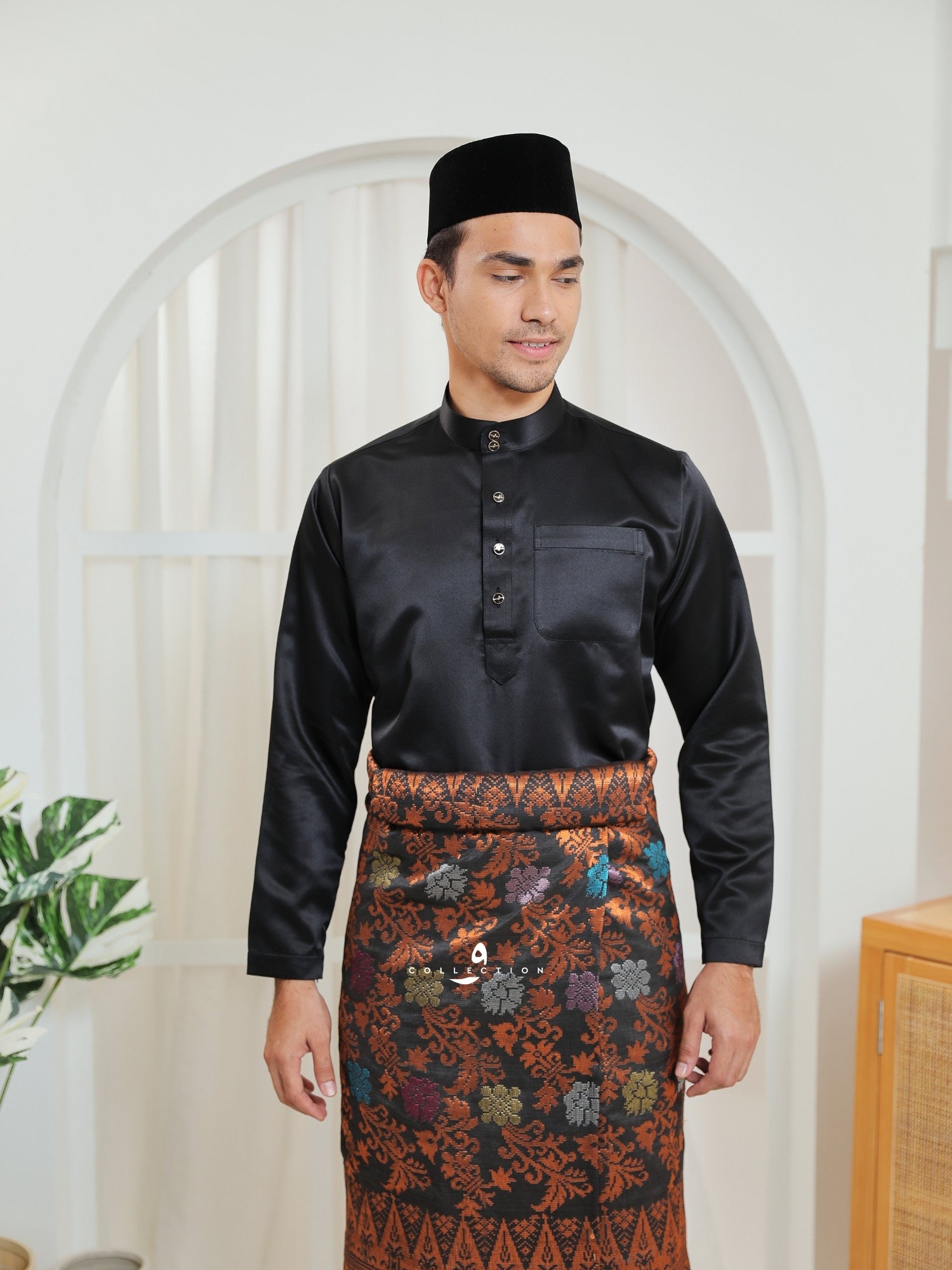 Baju Melayu Cekak Musang - Black