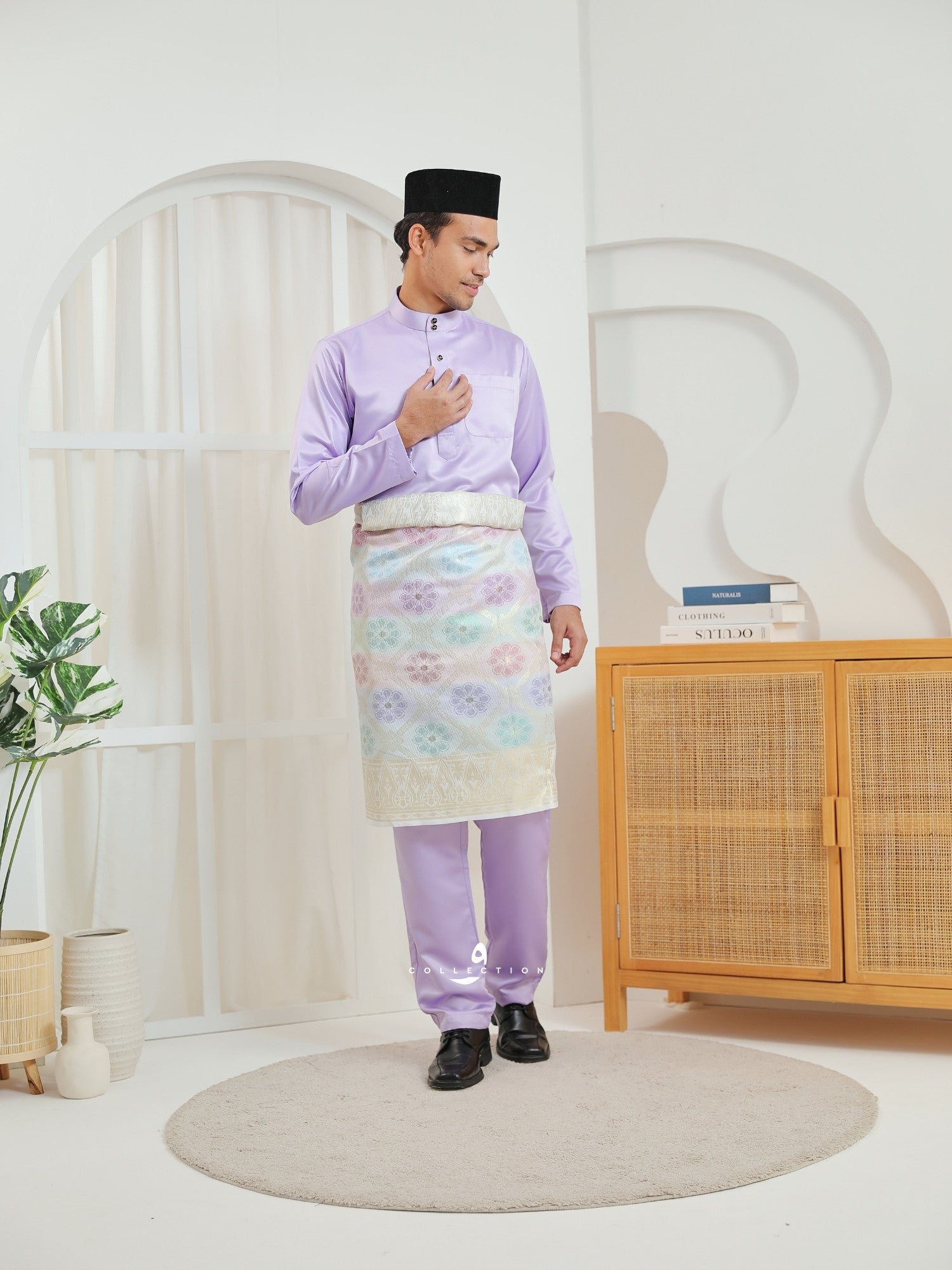 Baju Melayu Cekak Musang - Lilac