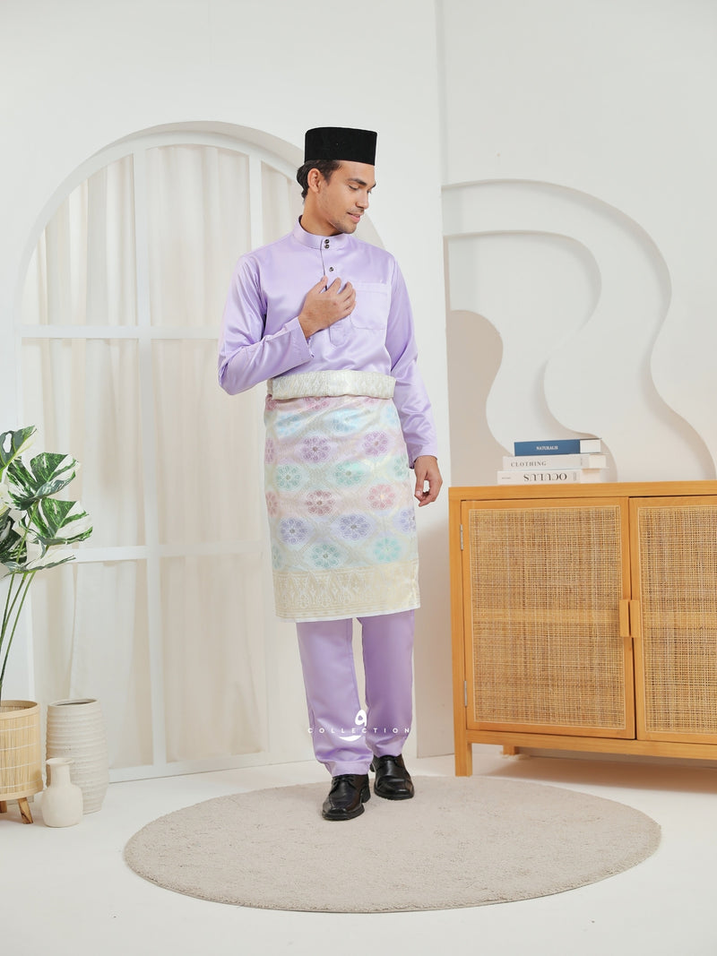 Baju Melayu Cekak Musang - Lilac