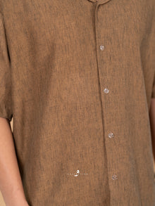 Kemeja Urban Linen - Rich Brown