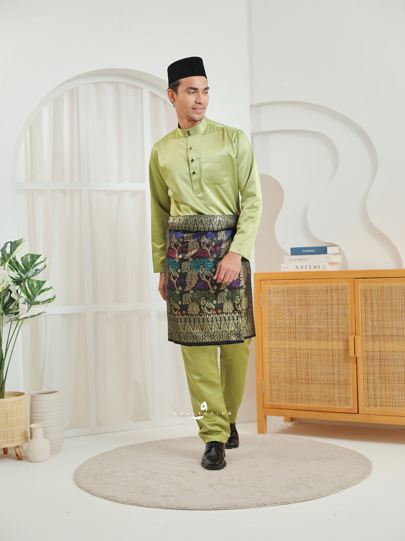 Baju Melayu Cekak Musang - Sage Green