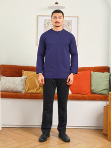 Kurta Ismail - Navy Blue