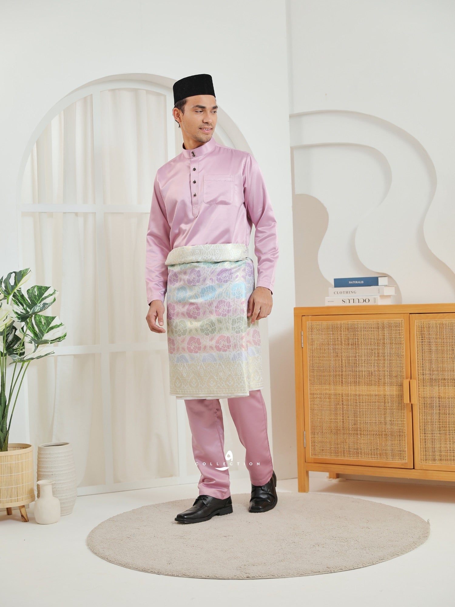 Baju Melayu Cekak Musang - Dusty Purple
