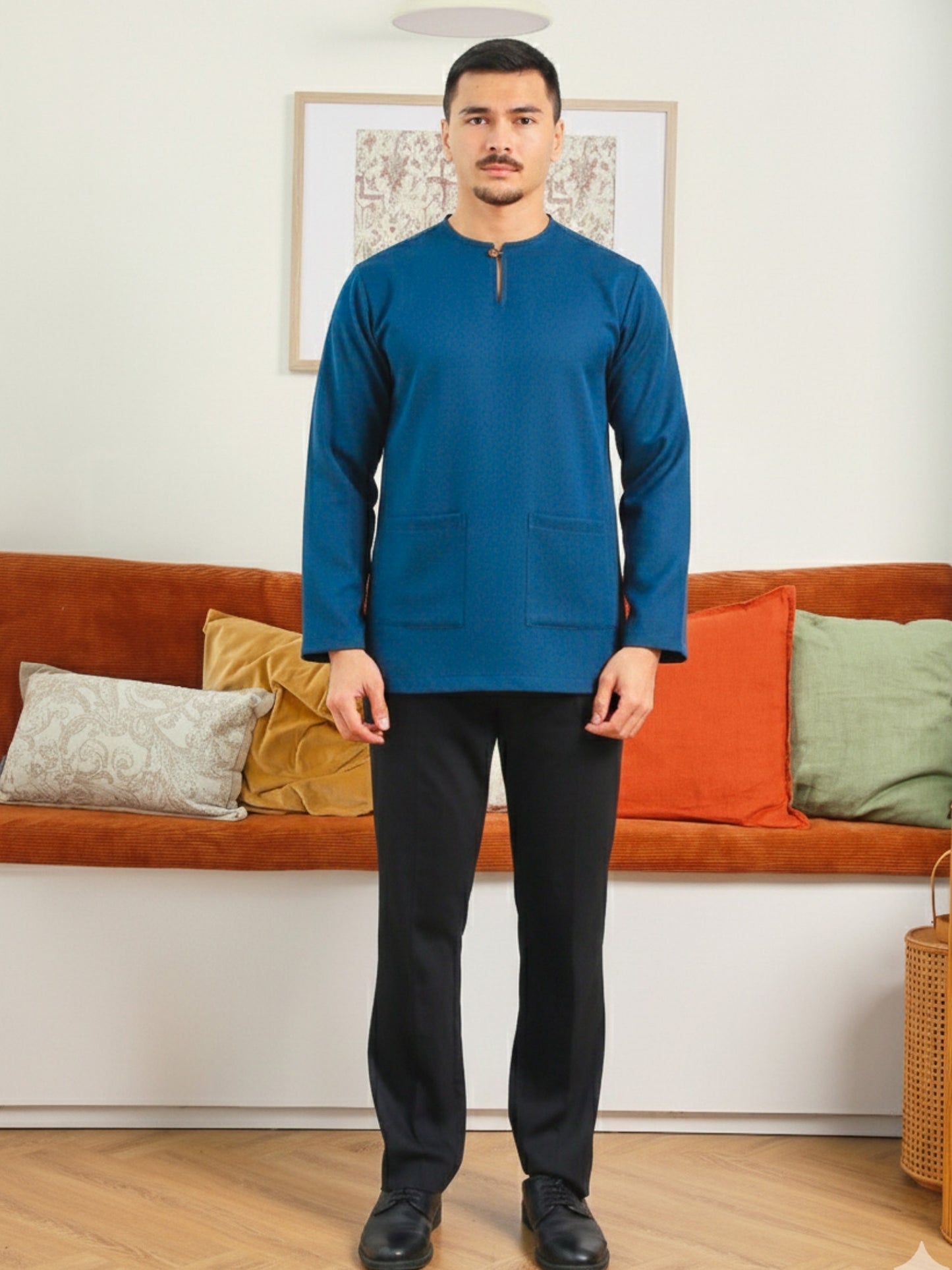 Kurta Ismail - Teal Blue