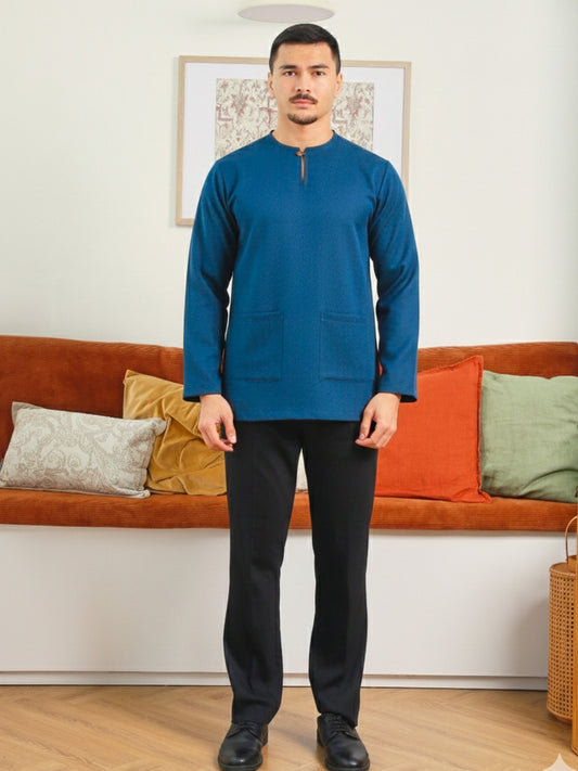 Kurta Ismail - Teal Blue