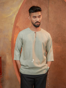 Kurta Ishak Linen - Sage Green
