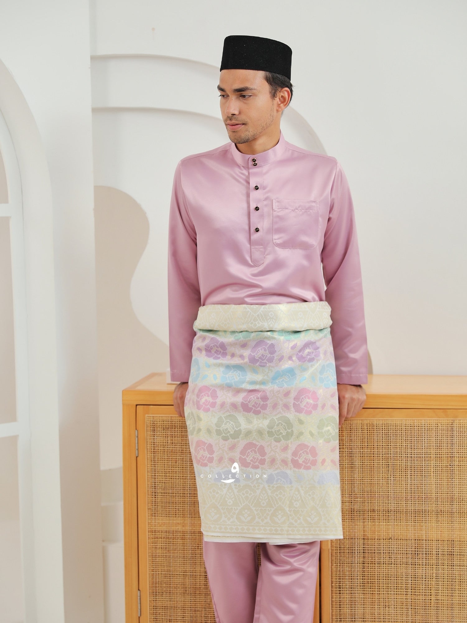 Baju Melayu Cekak Musang - Dusty Purple