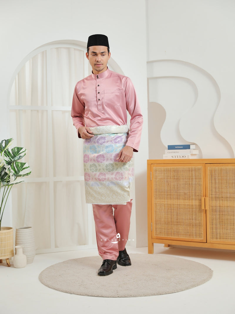 Baju Melayu Cekak Musang - Dusty Pink