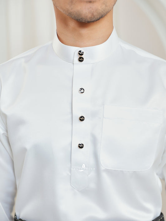 Baju Melayu Cekak Musang - Off White