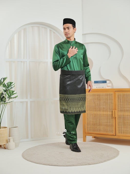 Baju Melayu Cekak Musang - Emerald Green