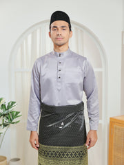 Baju Melayu Cekak Musang - Smoke Gray