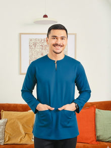 Kurta Ismail - Teal Blue