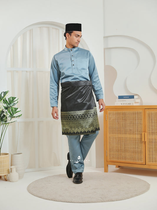 Baju Melayu Cekak Musang - Ash Blue