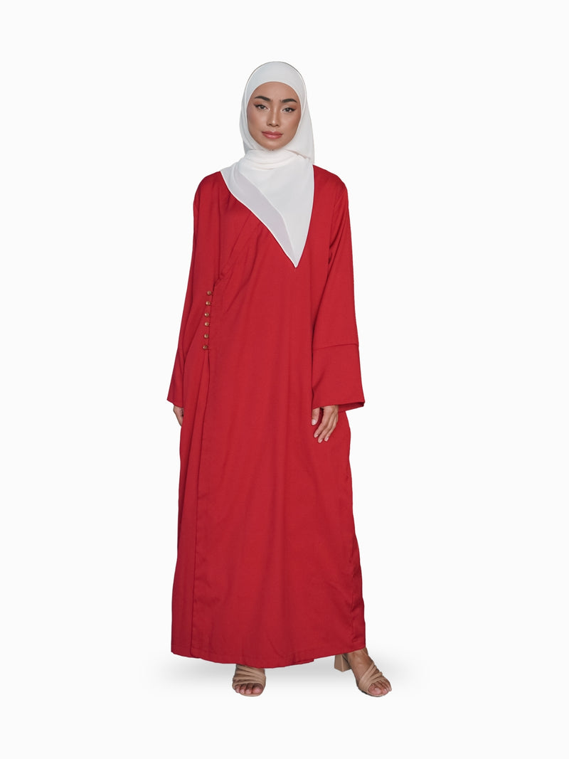 Jubah Ayra - Maroon