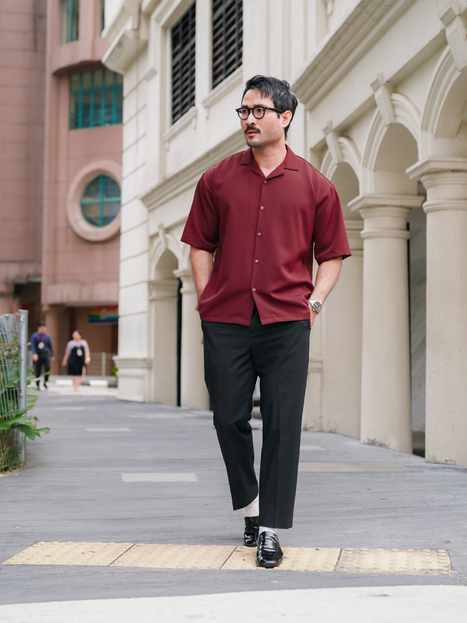 Kemeja Urban - Maroon
