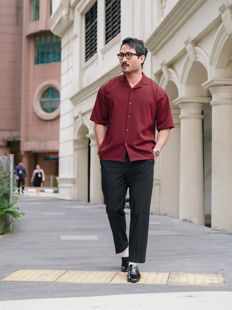 Kemeja Urban - Maroon