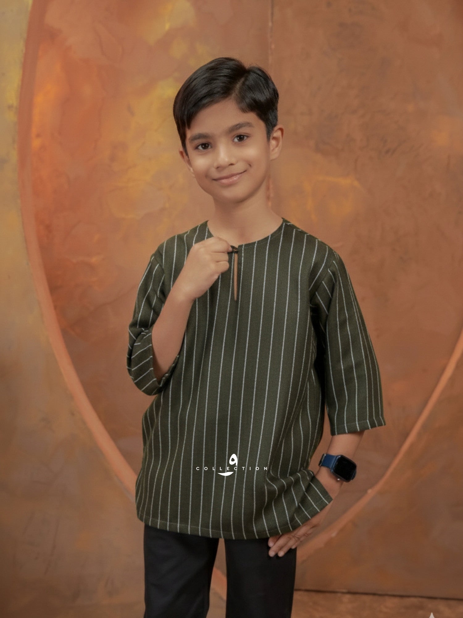 Kurta Ishak Linen - Leaf Green