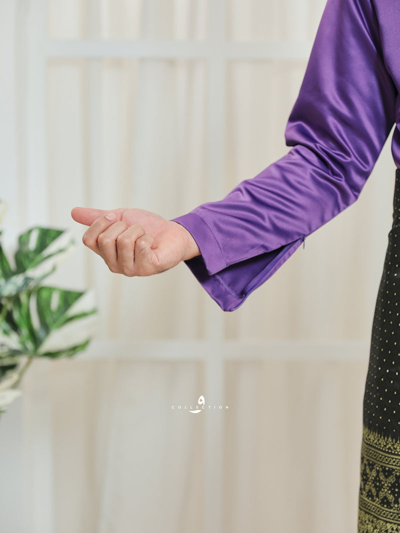 Baju Melayu Cekak Musang - Dark Purple