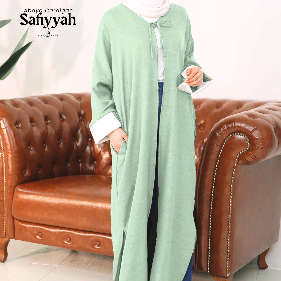 Abaya Safiyyah - Dusty Green