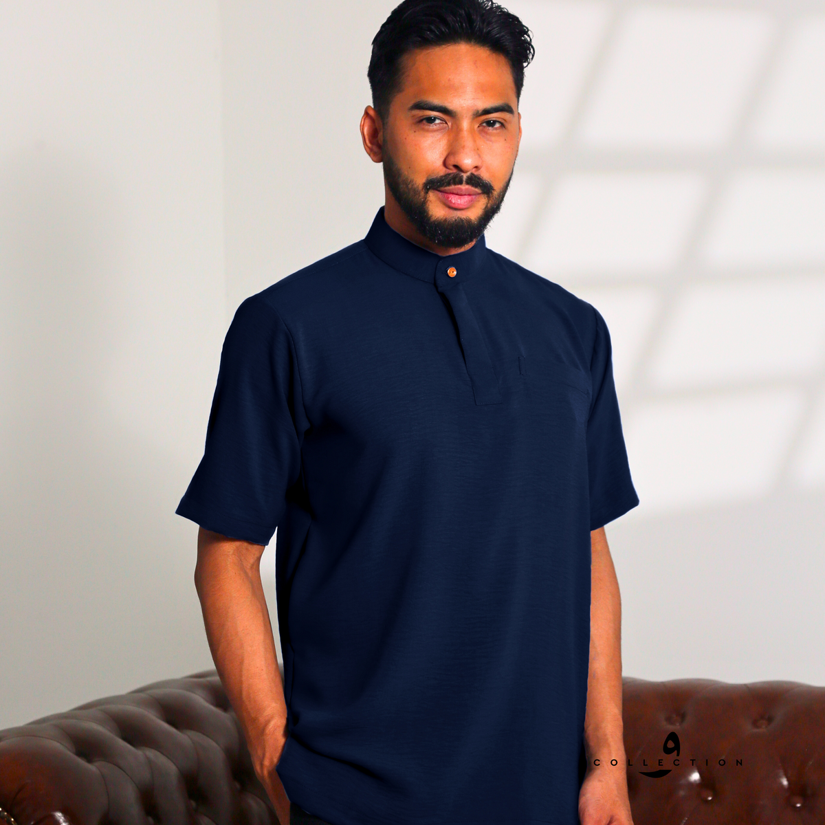 Kurta Ibrahim CEY Crepe - Dark Blue