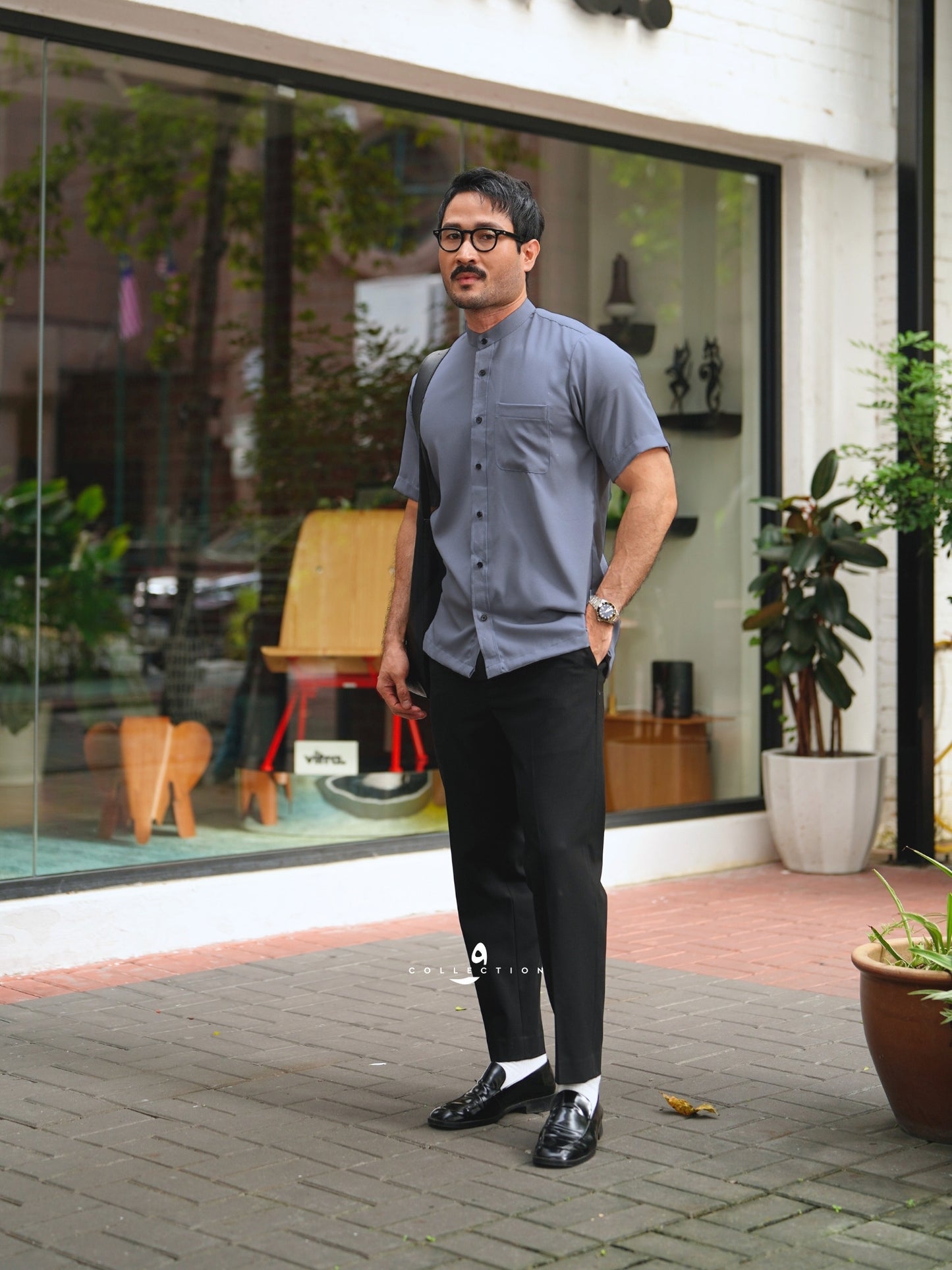 Kemeja Casual - Gray