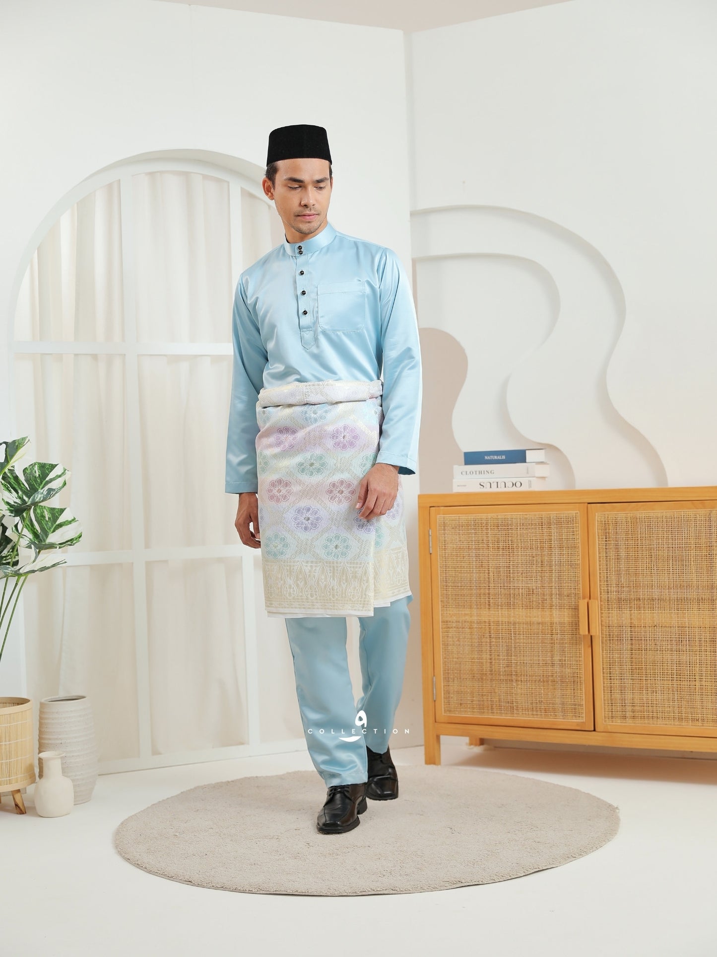 Baju Melayu Cekak Musang - Baby Blue